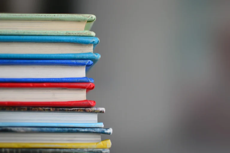 Shallow focus photograph of a row of books